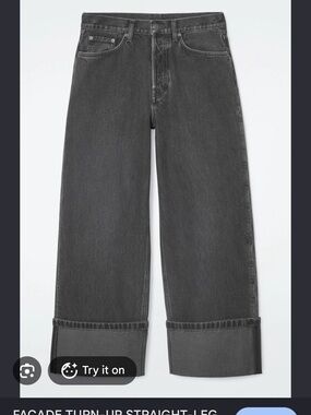 COS Women’s black turn up jeans